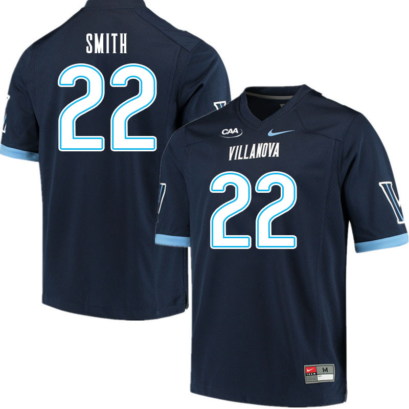 Men #22 Devin Smith Villanova Wildcats College Football Jerseys Stitched Sale-Navy